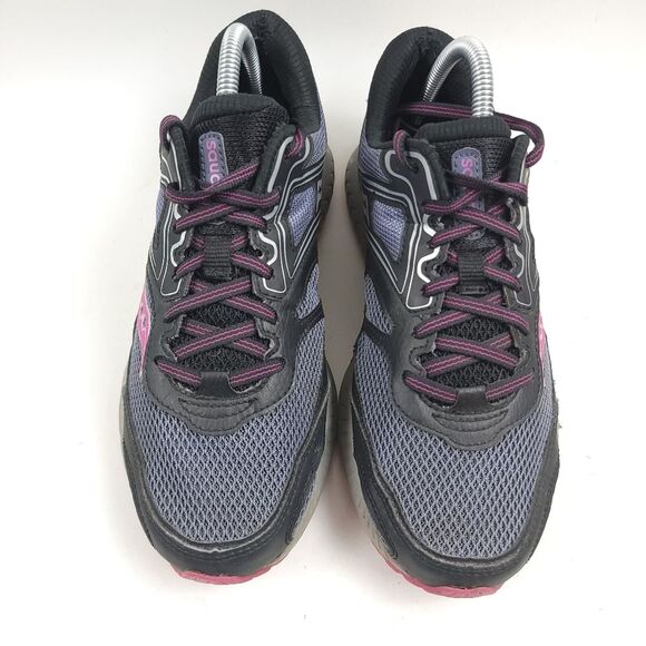 Saucony Cohesion II React2U Women’s Running Shoes Gray Black Pink Sneakers 9W - Picture 2 of 9